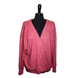 Torrid Wrap Cross Front Sweater Light Red Pink Size 2